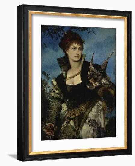 The Falconer, about 1880-Hans Makart-Framed Giclee Print