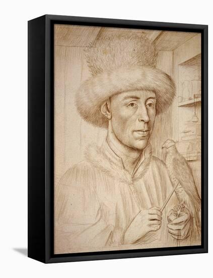 The Falconer), C.1445-47 (Drawing)-Petrus Christus-Framed Premier Image Canvas