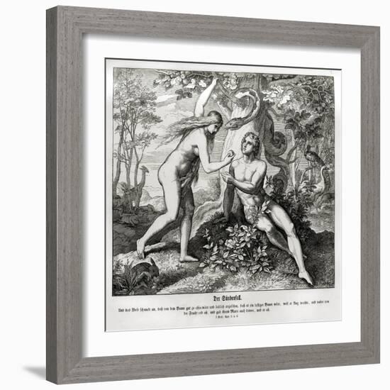 The Fall, Genesis-Julius Schnorr von Carolsfeld-Framed Giclee Print