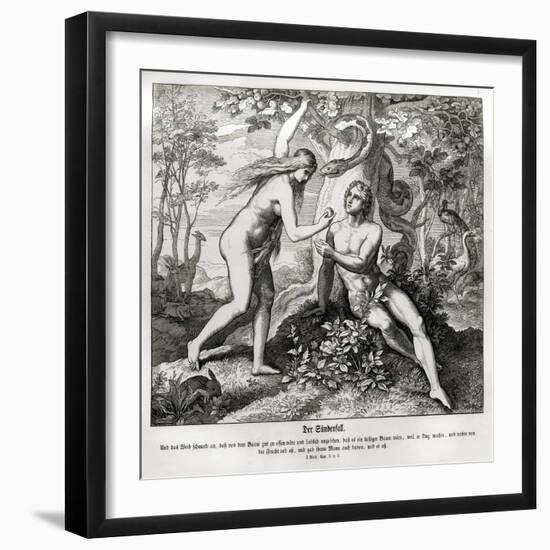 The Fall, Genesis-Julius Schnorr von Carolsfeld-Framed Giclee Print
