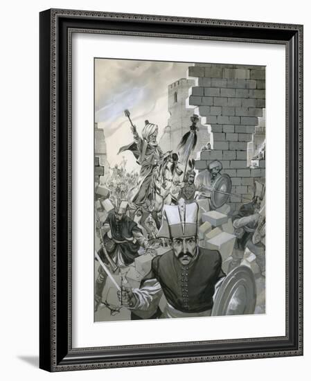 The Fall of Constantinople, 1453-Angus Mcbride-Framed Premium Giclee Print