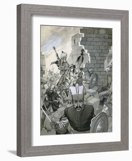 The Fall of Constantinople, 1453-Angus Mcbride-Framed Giclee Print