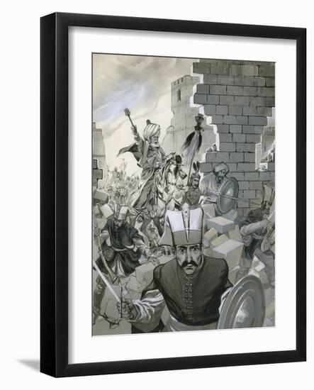 The Fall of Constantinople, 1453-Angus Mcbride-Framed Giclee Print