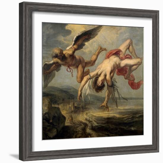 The Fall of Icarus, 1636-1637-Jacob Peter Gowy-Framed Giclee Print