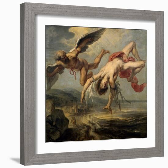 The Fall of Icarus, 1636-1637-Jacob Peter Gowy-Framed Giclee Print