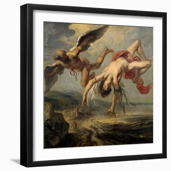 The Fall of Icarus, 1636-1637-Jacob Peter Gowy-Framed Giclee Print
