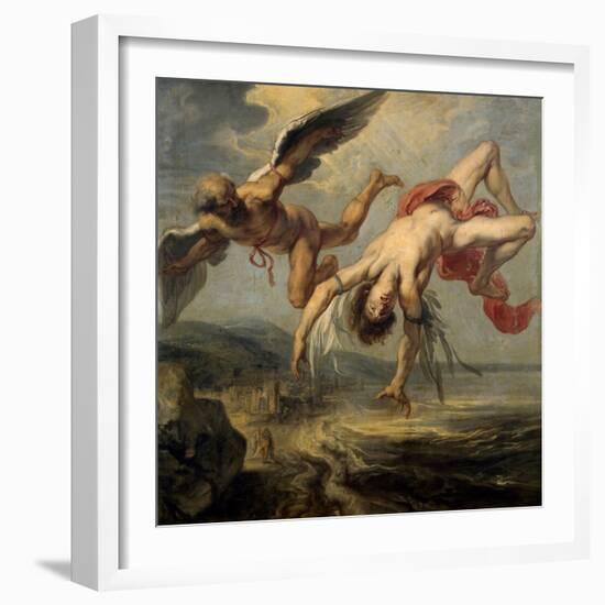 The Fall of Icarus, 1636-1637-Jacob Peter Gowy-Framed Giclee Print