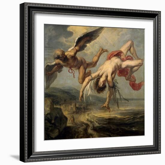 The Fall of Icarus, 1636-1637-Jacob Peter Gowy-Framed Giclee Print