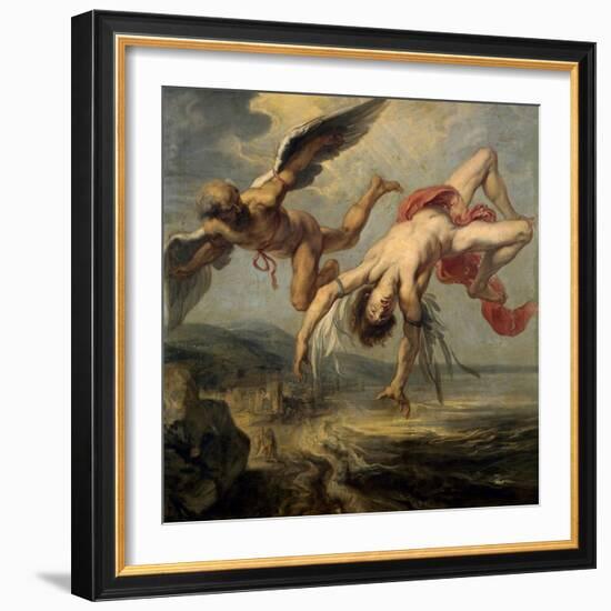 The Fall of Icarus, 1636-1637-Jacob Peter Gowy-Framed Giclee Print