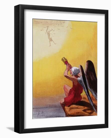 The Fall of Icarus-Honore Daumier-Framed Giclee Print