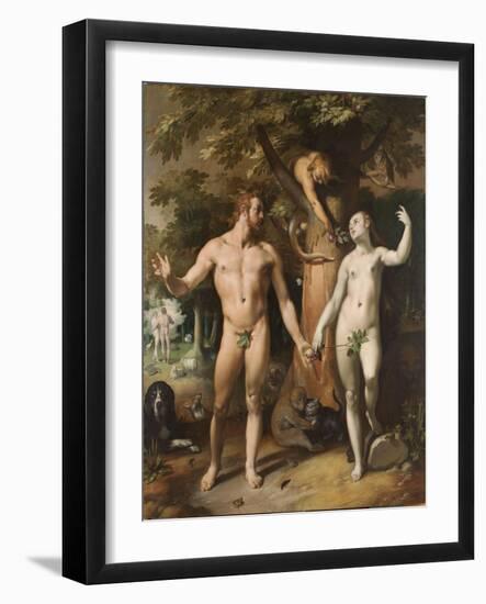 The Fall of Man, 1592-Cornelis Cornelisz van Haarlem-Framed Giclee Print