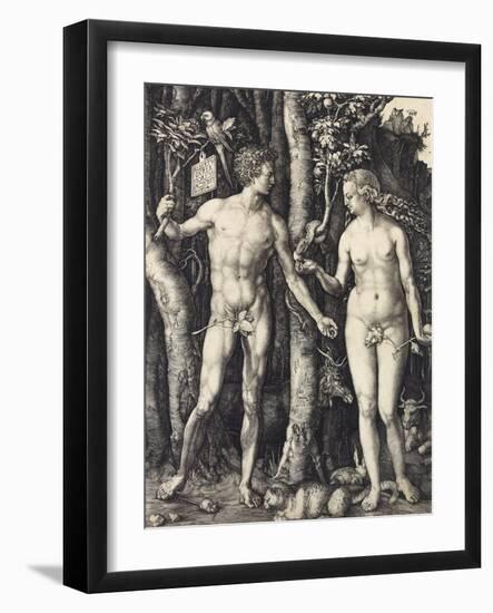 The Fall of Man (Adam and Eve)-Albrecht Dürer-Framed Giclee Print