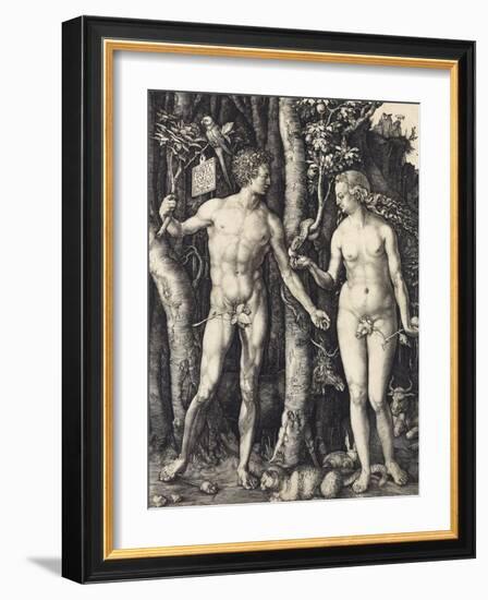 The Fall of Man (Adam and Eve)-Albrecht Dürer-Framed Giclee Print