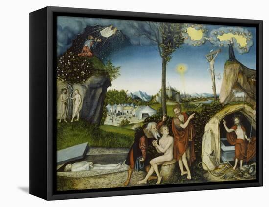 The Fall of Man and Redemption, about 1529-Lucas Cranach the Elder-Framed Premier Image Canvas