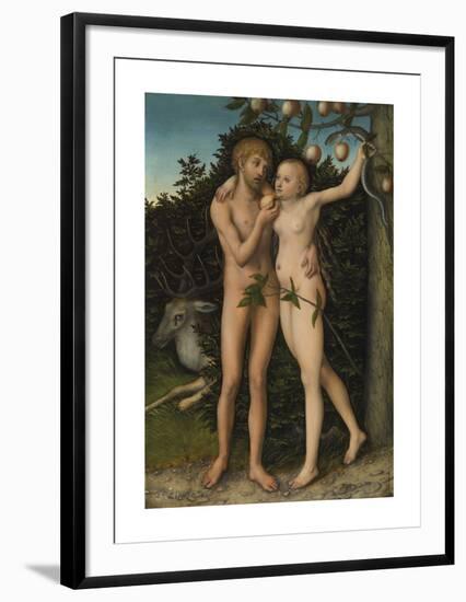 The Fall of Man-Lucas Cranach the Elder-Framed Premium Giclee Print