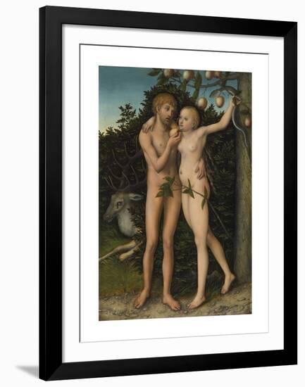 The Fall of Man-Lucas Cranach the Elder-Framed Premium Giclee Print