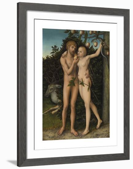 The Fall of Man-Lucas Cranach the Elder-Framed Premium Giclee Print