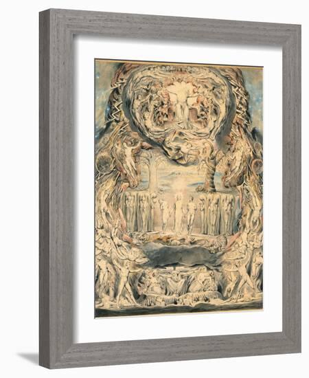 The Fall of Man-William Blake-Framed Giclee Print