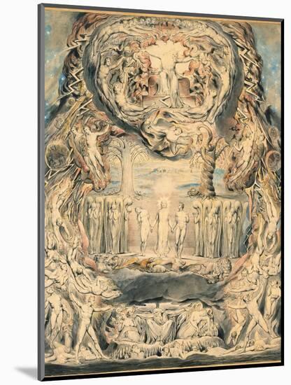 The Fall of Man-William Blake-Mounted Premium Giclee Print