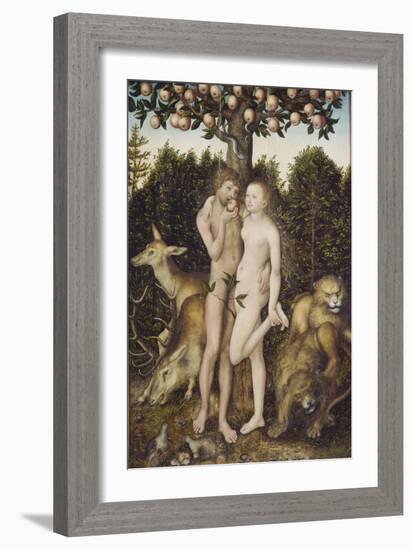 The Fall of Man-Lucas Cranach the Elder-Framed Giclee Print