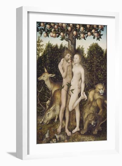 The Fall of Man-Lucas Cranach the Elder-Framed Giclee Print