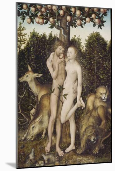 The Fall of Man-Lucas Cranach the Elder-Mounted Giclee Print