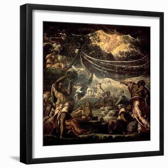 The Fall of Manna-Jacopo Robusti Tintoretto-Framed Giclee Print