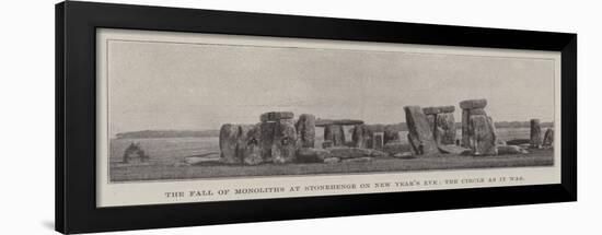 The Fall of Monoliths at Stonehenge on New Year's Eve, the Circle as it Was-null-Framed Giclee Print