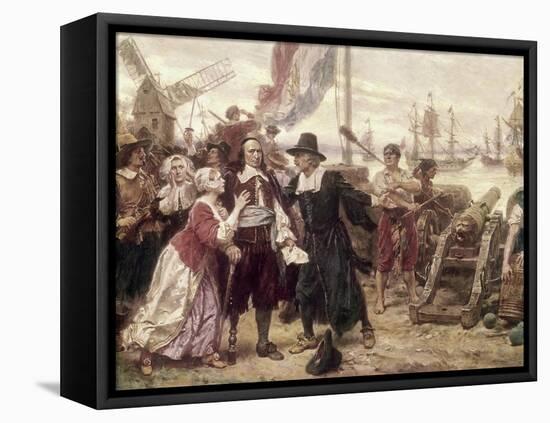 The Fall of New Amsterdam, 1664-Jean Leon Gerome Ferris-Framed Premier Image Canvas