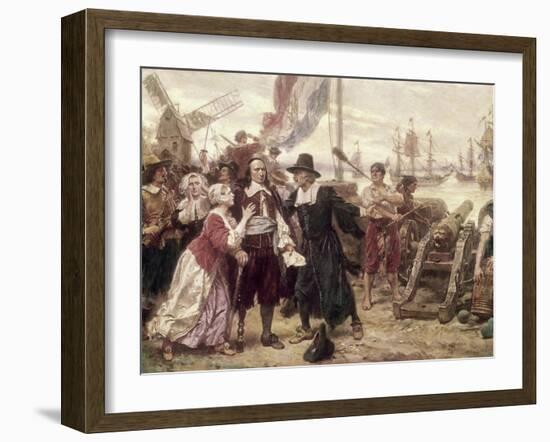 The Fall of New Amsterdam, 1664-Jean Leon Gerome Ferris-Framed Giclee Print