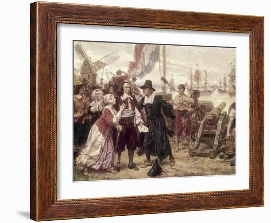 The Fall of New Amsterdam, 1664-Jean Leon Gerome Ferris-Framed Giclee Print