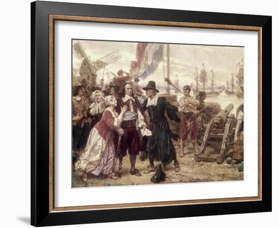 The Fall of New Amsterdam, 1664-Jean Leon Gerome Ferris-Framed Giclee Print