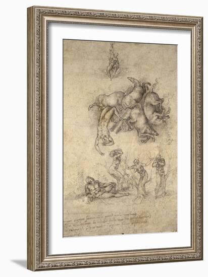 The Fall of Phaeton, 1533-Michelangelo Buonarroti-Framed Giclee Print