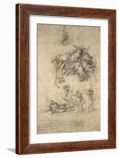 The Fall of Phaeton, 1533-Michelangelo Buonarroti-Framed Giclee Print