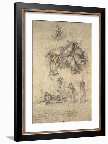 The Fall of Phaeton, 1533-Michelangelo Buonarroti-Framed Giclee Print