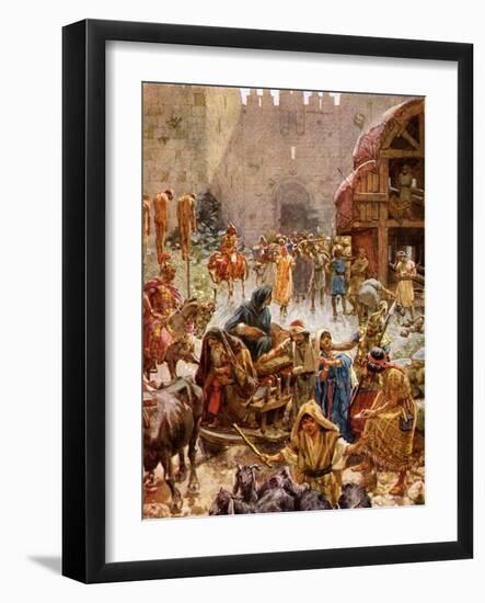 The fall of Samaria - Bible-William Brassey Hole-Framed Giclee Print