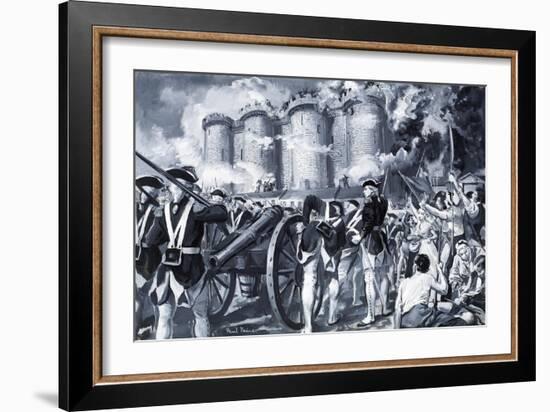 The Fall of the Bastille in 1789-Paul Rainer-Framed Giclee Print