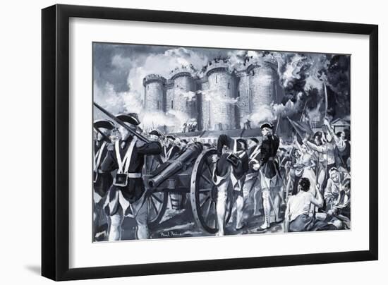 The Fall of the Bastille in 1789-Paul Rainer-Framed Giclee Print