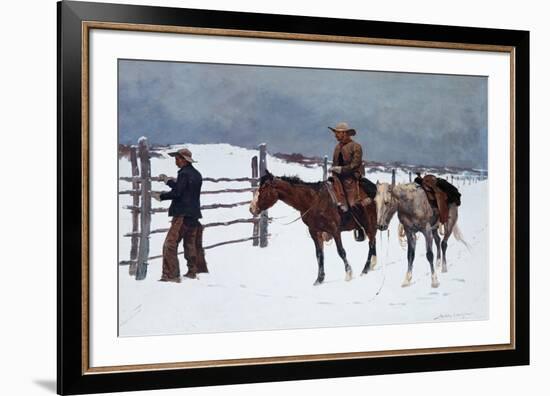 The Fall of the Cowboy-Frederic Sackrider Remington-Framed Art Print