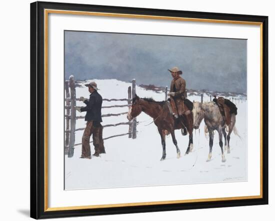 The Fall of the Cowboy-Frederic Sackrider Remington-Framed Premium Giclee Print