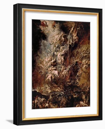 The Fall of the Damned-Peter Paul Rubens-Framed Giclee Print