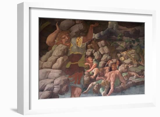 The Fall of the Giants (Sala Dei Gigant)-Giulio Romano-Framed Giclee Print