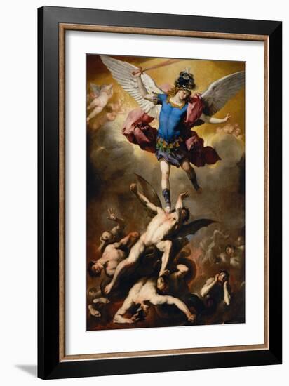The Fall of the Rebel Angels, C. 1660-Luca Giordano-Framed Premium Giclee Print