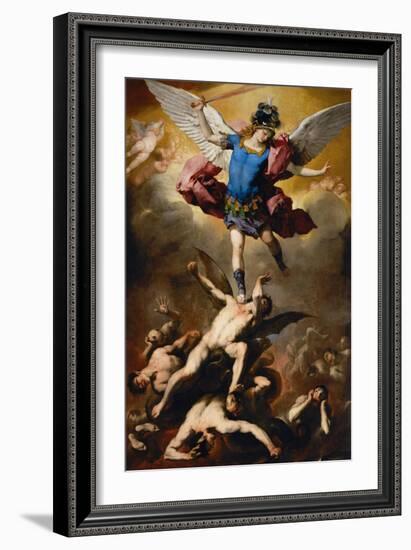 The Fall of the Rebel Angels, C. 1660-Luca Giordano-Framed Premium Giclee Print