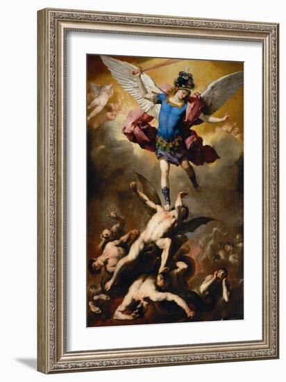 The Fall of the Rebel Angels, C. 1660-Luca Giordano-Framed Giclee Print