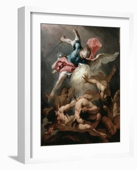 The Fall of the Rebel Angels, C.1720-Sebastiano Ricci-Framed Giclee Print