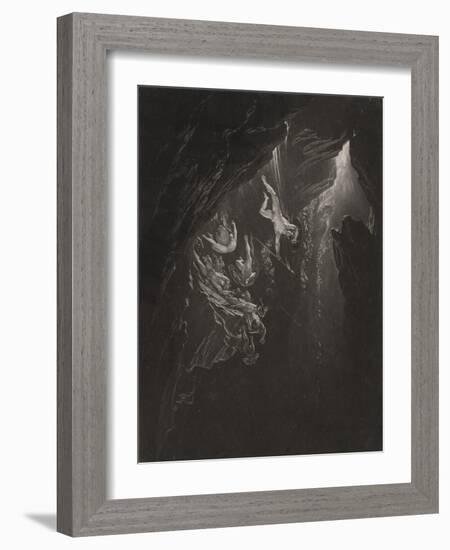 The Fall of the Rebel Angels, C.1827 (Mezzotint)-John Martin-Framed Giclee Print