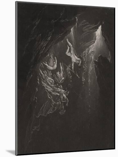 The Fall of the Rebel Angels, C.1827 (Mezzotint)-John Martin-Mounted Giclee Print