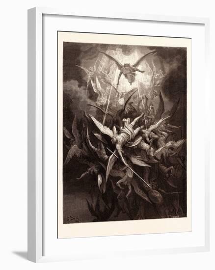 The Fall of the Rebel Angels-Gustave Dore-Framed Giclee Print