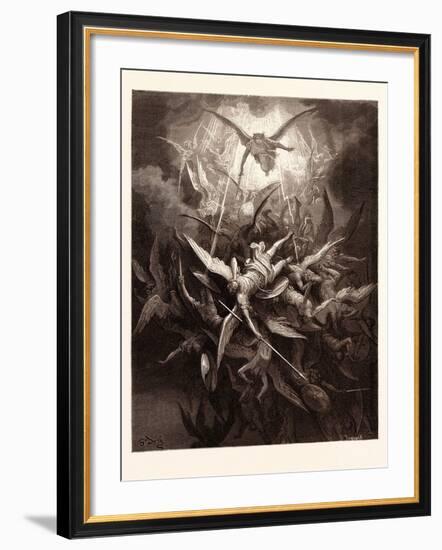 The Fall of the Rebel Angels-Gustave Dore-Framed Giclee Print